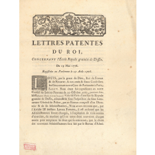 Lettres Patentes du Roi concernant l'École Royale gratuite de Dessin.
