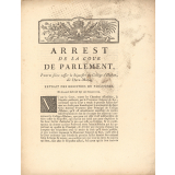 Arrest de la Cour de Parlement pour faire cesser le Sequestre du Collège d'Huban, dit l'Ave-Maria.