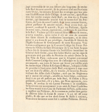 Lettres Patentes du Roi, Pour le Couvent & Collège des Frères Prêcheurs de la rue Saint Jacques à Paris.