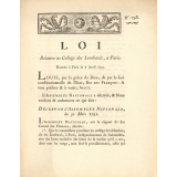 Loi relative au Collège des Lombards, à Paris.