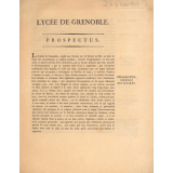 Lycée de Grenoble. Prospectus.