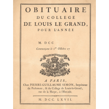 Obituaire du Collège Louis-le-Grand.
