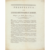 Prospectus de l'École Secondaire St. Remesy.