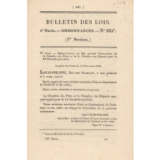 Ordonnance du Roi qui approuve le Règlement d'organisation de l'École de La Martinière à Lyon (Rhône), et fixe le Traitement du Directeur et celui du Régisseur de cette école. 