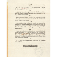 Etat de la pension des humanistes et des philosophes du collège de Lizieux.