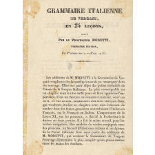 Cours de Langue italienne de M. Moretti à Paris. 