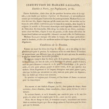 Institution de Madame Galland.