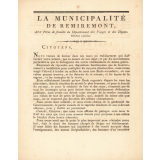 La Municipalité de Remiremont Aux Pères de famille du Département des Vosges et des Départements voisins.