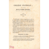 Collège Stanislas sous la direction de Monsieur l'abbé Gratry. 