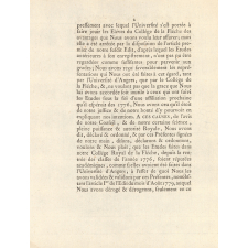 Lettres Patentes du Roi au sujet du Collège Royal de La Flèche. 