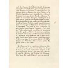 Lettres Patentes du Roi au sujet du Collège Royal de La Flèche. 