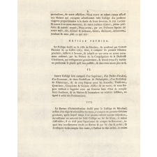 Lettres Patentes du Roi concernant le Collége de Moulins.
