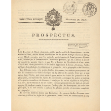 Prospectus de l'École élémentaire d'Enseignement mutuel établie à Caen.
