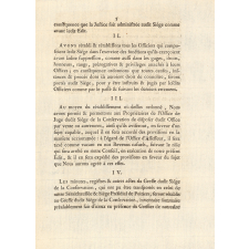 Édit du Roi, portant rétablissement du Siège de la conservation des Privilèges Royaux de l'Université de Poitiers.
