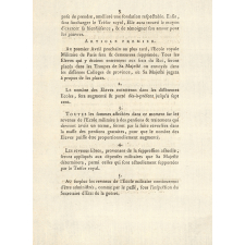 Réglement fait par le Roi concernant l'École royale Militaire.