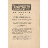 Réglemens du Lycée Républicain. 