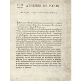 Athénée de Paris. Avis sur les entrées aux séances. 