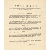 Athénée de Paris. Extrait du registre des délibérations de l'Assemblée générale des Fondateurs, en date du 28 Floréal an XI.