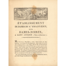 Établissement de Dames du St Enfant-Jésus, dites Dames-Noires, à Saint-Antonin (Tarn-et-Garonne).