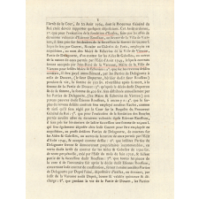 Arrest de la Cour de Parlement Portant réglement pour les écoles de Vierzon & pour la fondation faite par Etienne Rousseau, Avocat en Parlement, en faveur desdites Écoles & pour établir des Bourses dans le Collège de Bourges.