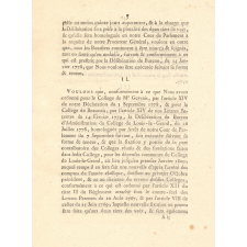 Lettres Patentes du Roi confirmatives de différentes délibérations prises par le Bureau d'Administration du Collège de Louis-le-Grand.