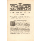 Lettres Patentes du Roi qui confirment le Collège de Fontenay-le-Comte. 