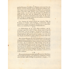 Lettres Patentes du Roi qui confirment le Collège de Fontenay-le-Comte. 