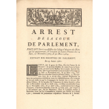 Arrest de la Cour de Parlement portant envoi en possession du Collège d'Auxerre des Biens qui lui appartiennent. 
