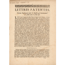 Lettres Patentes portant Règlement pour la Maison et Communauté de Saint-Louis à Saint-Cyr.