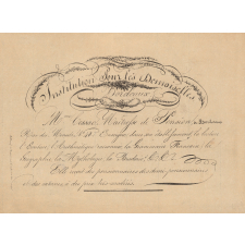 Institution pour les Demoiselles de Mme Cessac à Bordeaux. 