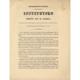 Prospectus de l'Institution dirigée par M. Barbet. 
