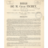 École de M. César Fichet.