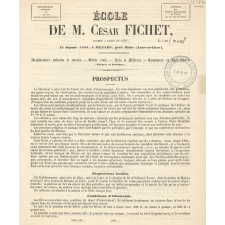 École de M. César Fichet.