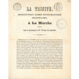 La Trinité, Institution libre d'instruction secondaire à La Marche (Vosges).