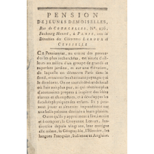 Pension de jeunes demoiselles.