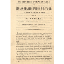 Institution Préparatoire aux Écoles Polytechnique, Militaire, à la Marine et aux Eaux et Forêts, dirigée par M. Laville.