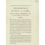 Prospectus du Pensionnat de Bourg-St-Andéol. 