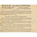 École Alsacienne - Publicité.