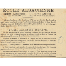 École Alsacienne - Publicité.