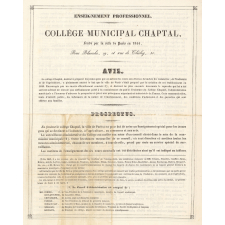 Enseignement professionnel. Collège municipal Chaptal. Prospectus.
