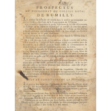 Prospectus du pensionnat du collège royal de Rumilly.