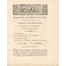 Prospectus de l'École secondaire établie à Moissac.