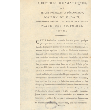Lectures dramatiques ou leçons pratiques de déclamation, Maison du C. Daix. 