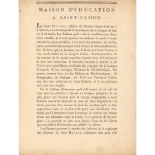 Maison d'éducation à Saint-Cloud.