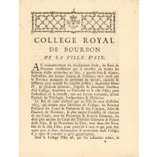 Collège royal de Bourbon de la ville d'Aix.