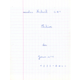 Cahier du jour n°1