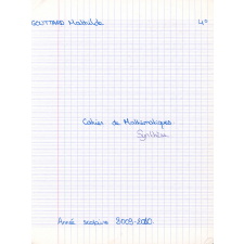 Cahier de mathématiques. Synthèse