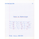 Cahier de mathématiques
