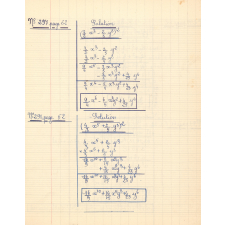 Cahier d'Algèbre