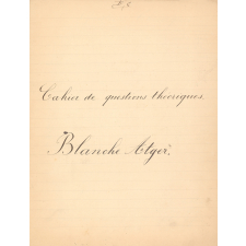 Cahier de questions théoriques